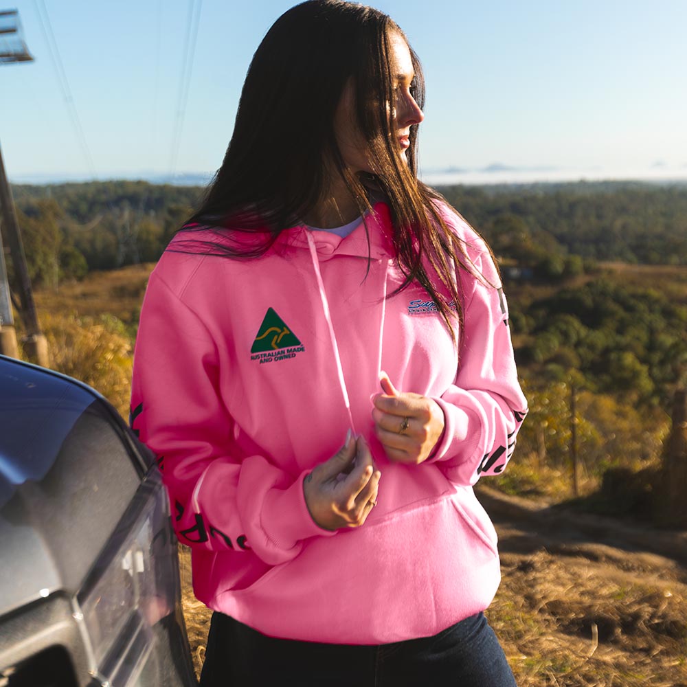 Superior Unisex Hoodie Hot Pink with Sleeve Logo (Each) - SUP-HOODIE-LOGO-U-HPK-XXX